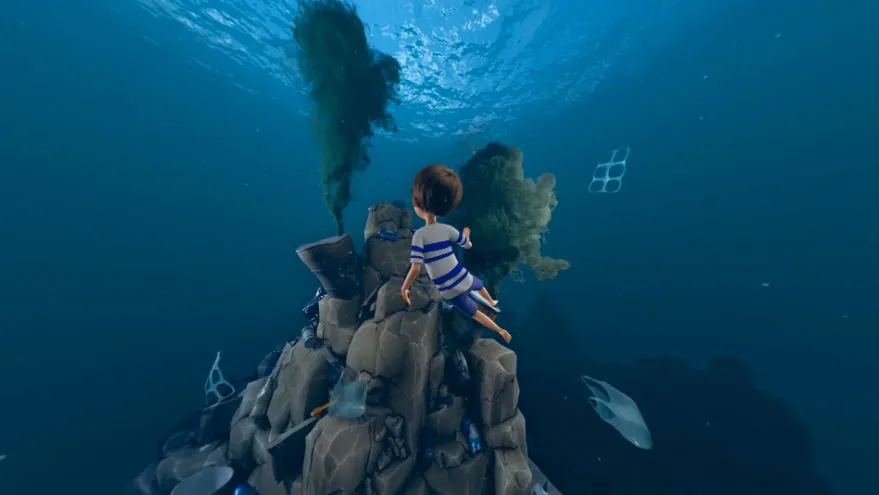 Drift boy under water 3D