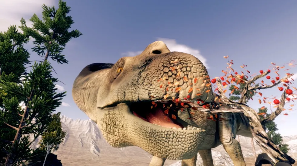 Feed a titanosaur in VR 
