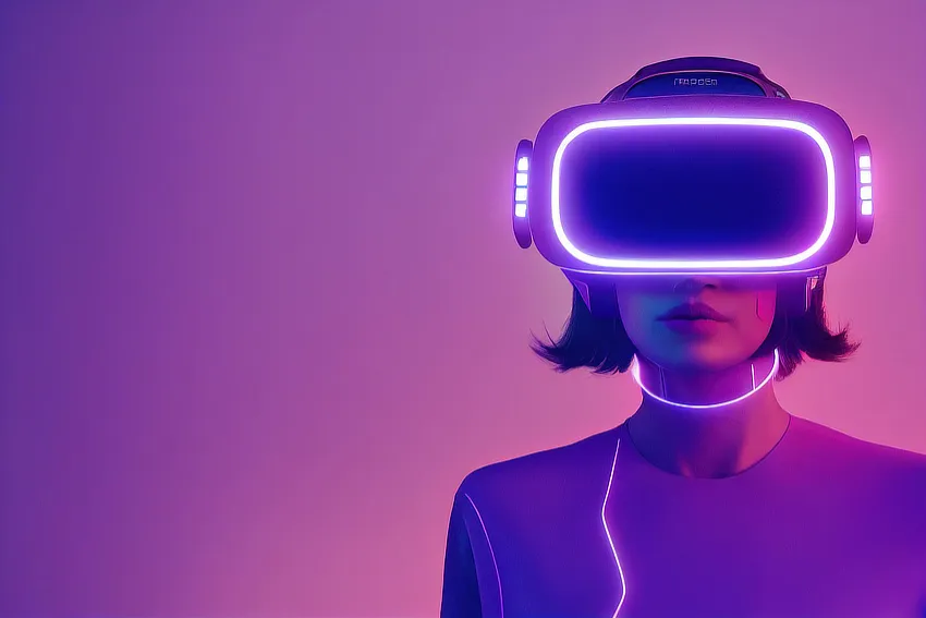 Woman with VR Headset