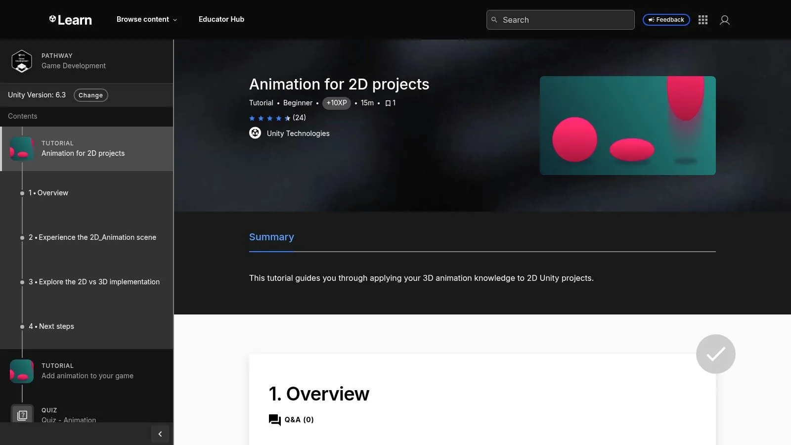 Screenshot from https://learn.unity.com/pathway/game-development/unit/animation/tutorial/animation-for-2d-projects