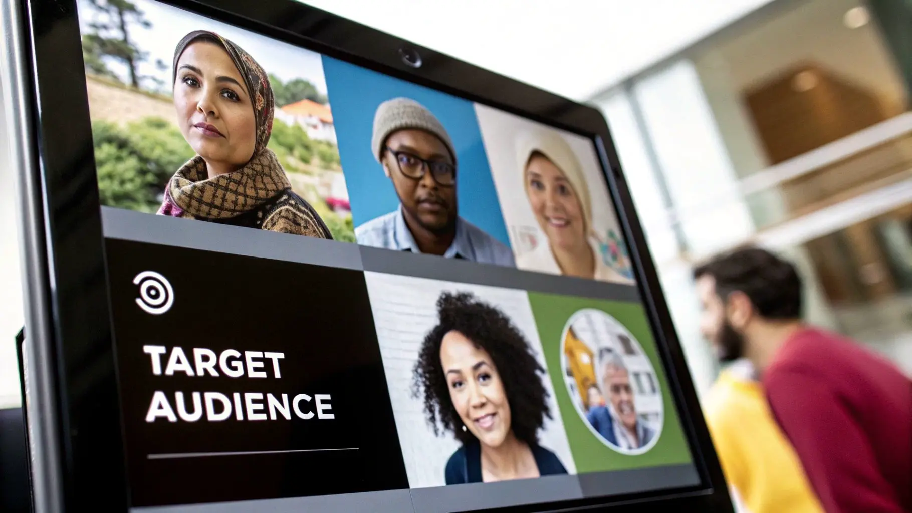 A visual representation of a user acquisition strategy with charts and graphs indicating growth.