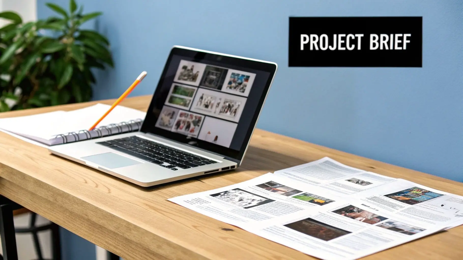 Close-up of a designer's hands sketching a storyboard for an animation project