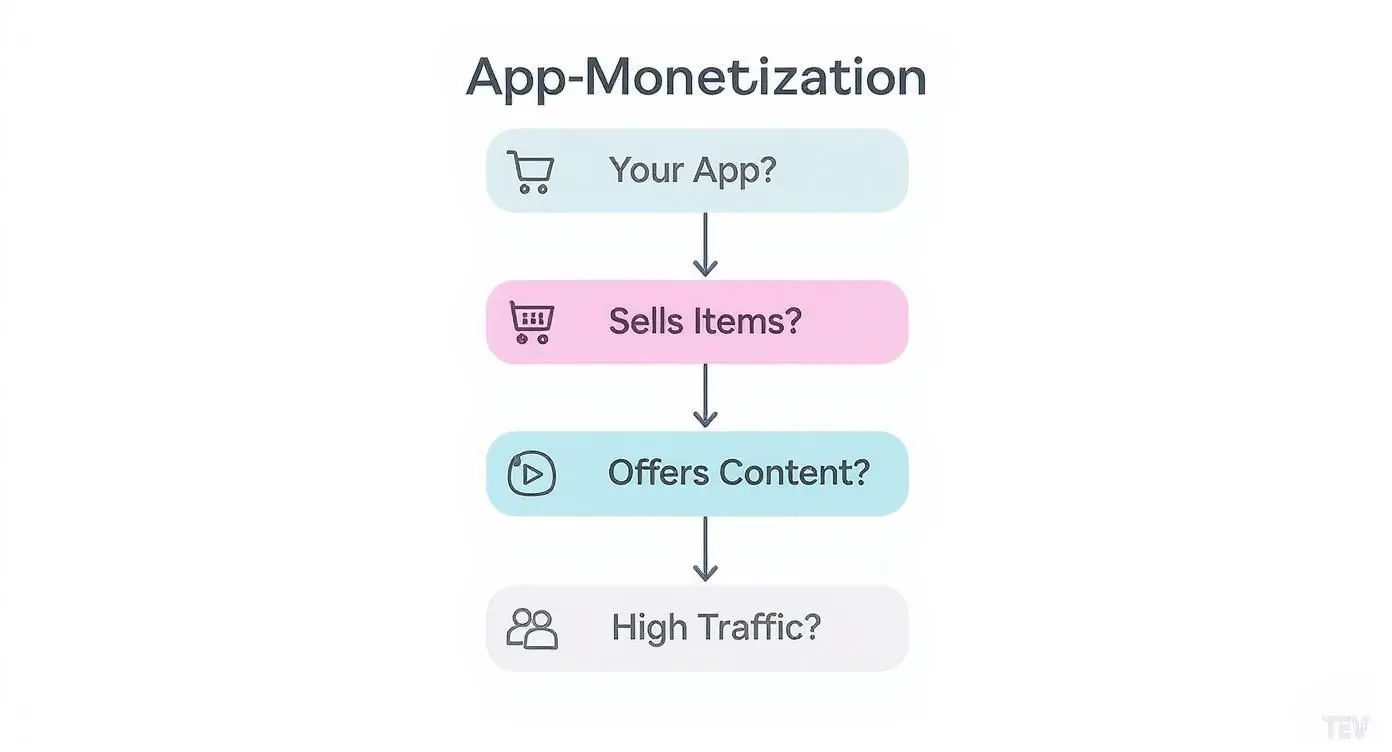 Infographic about mobile application monetization