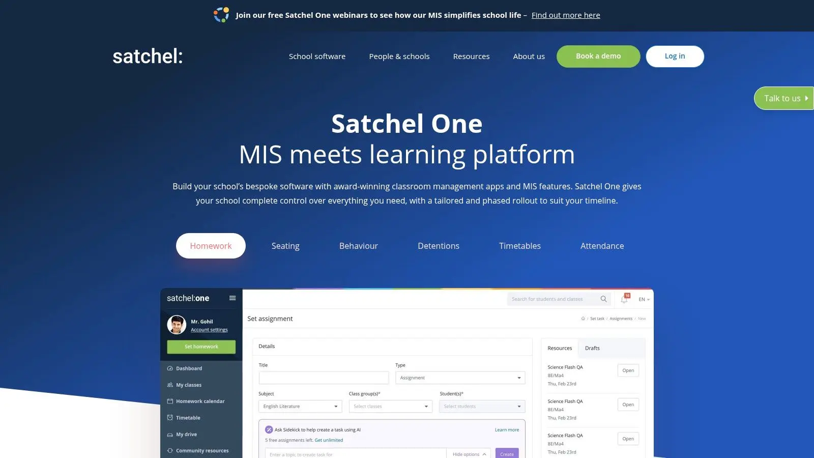 Satchel One (Show My Homework)
