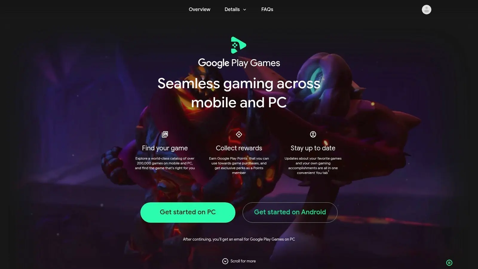Google Play Games for PC