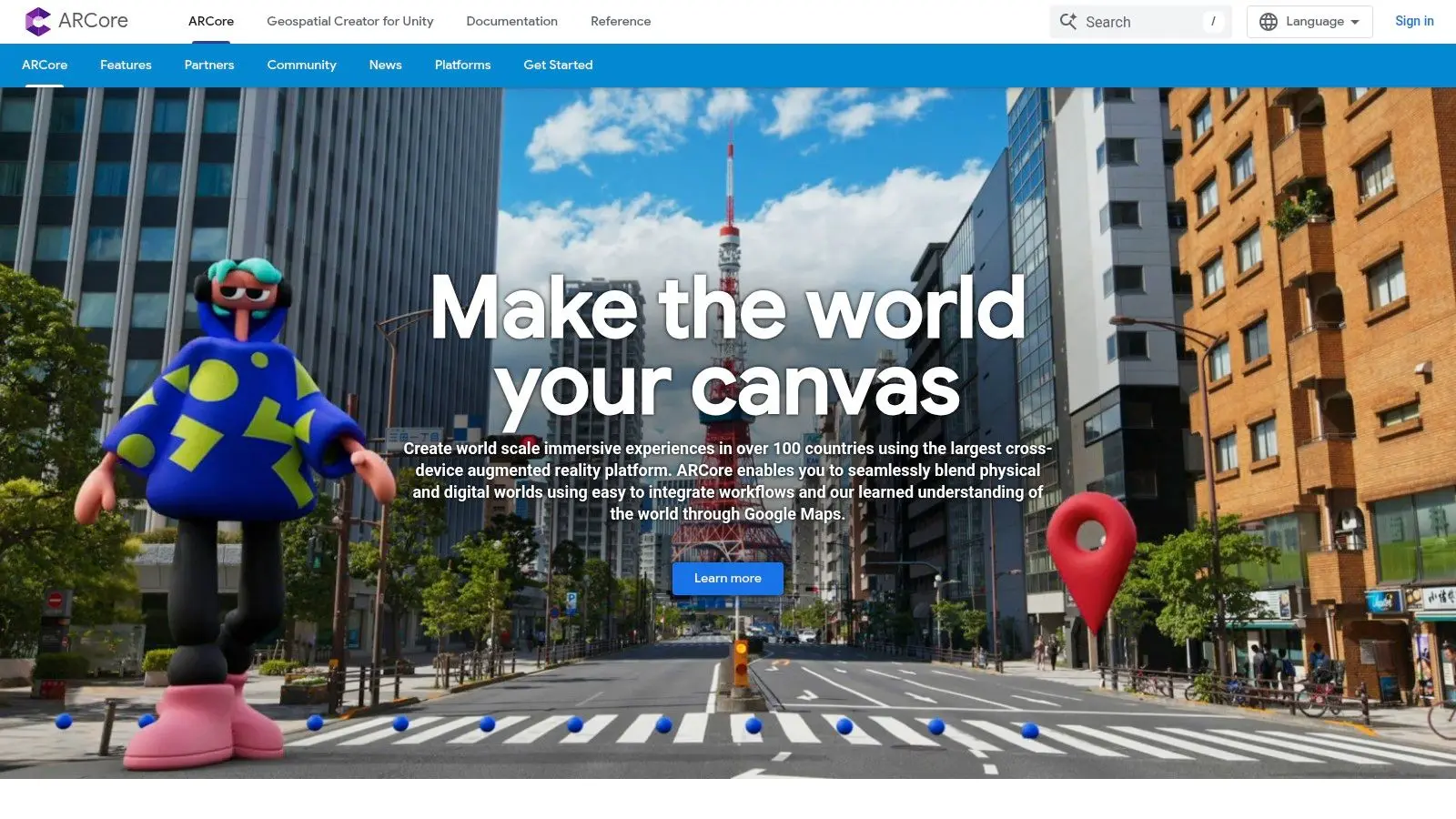 Google ARCore with Geospatial API and Geospatial Creator