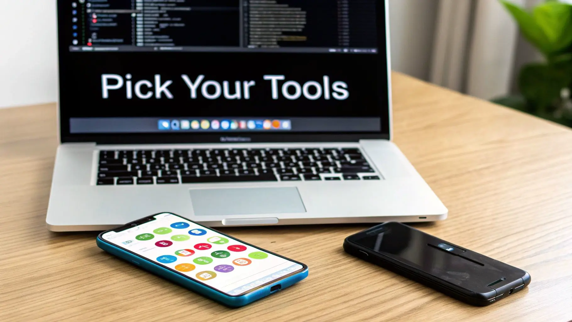 Developers collaborating on a project, with digital interfaces and code snippets floating around them, symbolizing different AR toolkits.