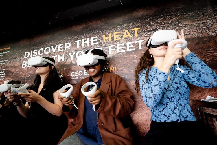 People with VR headsets playing GeoEnergy NI